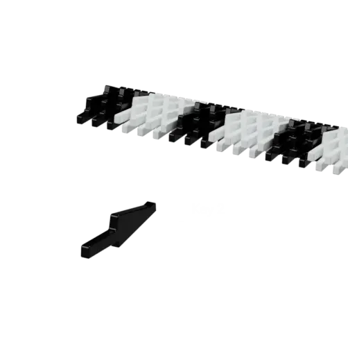 RR Janko® Key2 standard+five-seven - c#, d# - 3D-printed